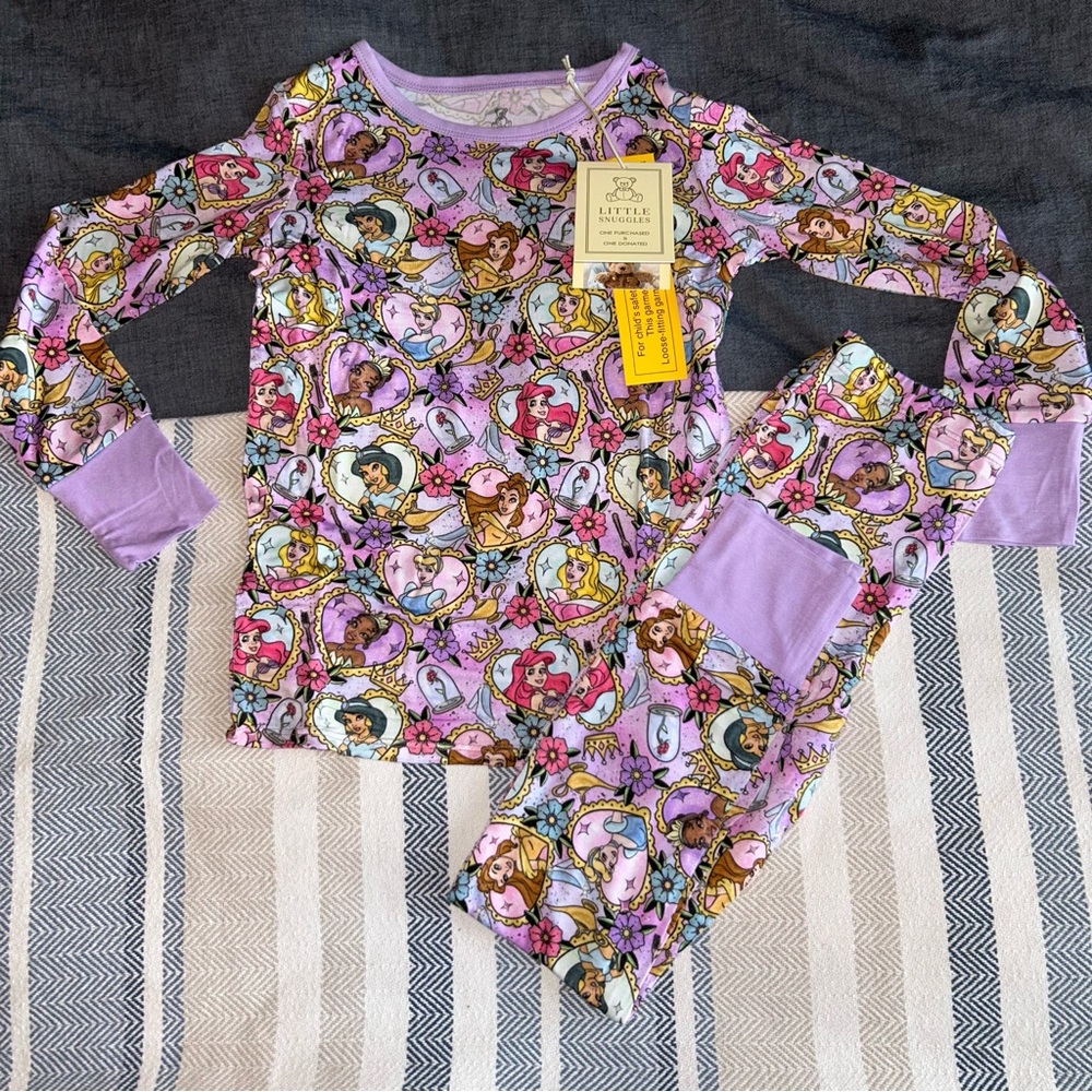 Little Snuggles Disney Princess Love Bamboo Pajama Set - 6Y